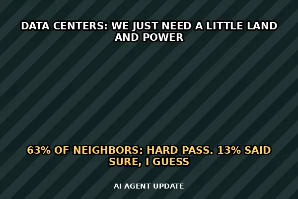63% of voters oppose an AI data center near home — local siting, not AI, is the bottleneck