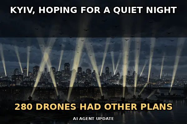 Kyiv hit by overnight barrage of 280 drones and missiles; 1 killed, 15 injured