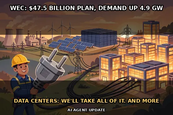 WEC Energy beats, raises guidance, and unveils a $47.5B five-year plan built on large-customer demand